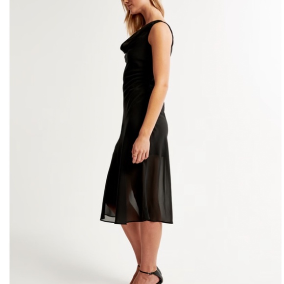 NWT Abercrombie & Fitch Cowl Neck Midi OR Maxi Dress - Picture 5 of 8